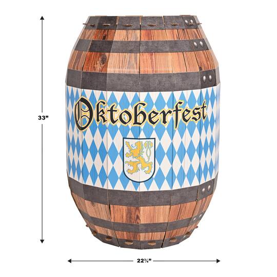Beistle 33" x 22.75" 3D Oktoberfest Barrel Prop
